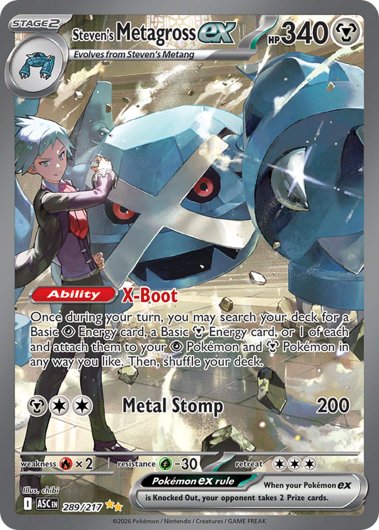289 Steven's Metagross Ex - Ascended Heroes | Pokémon TCG