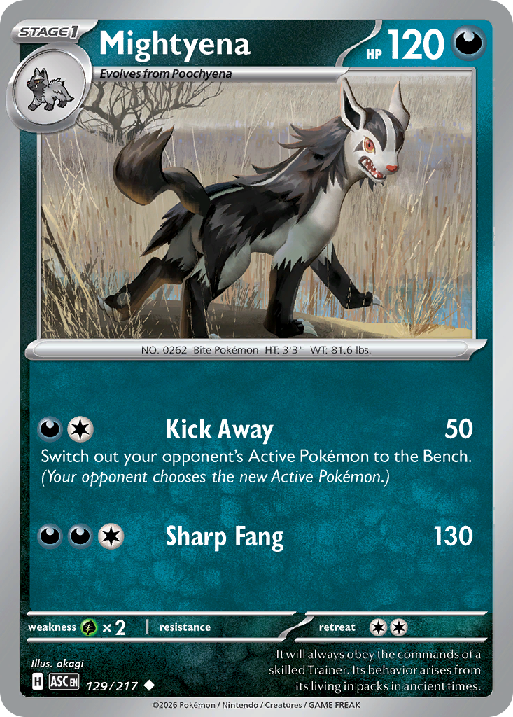 129 Mightyena - Ascended Heroes | Pokémon TCG