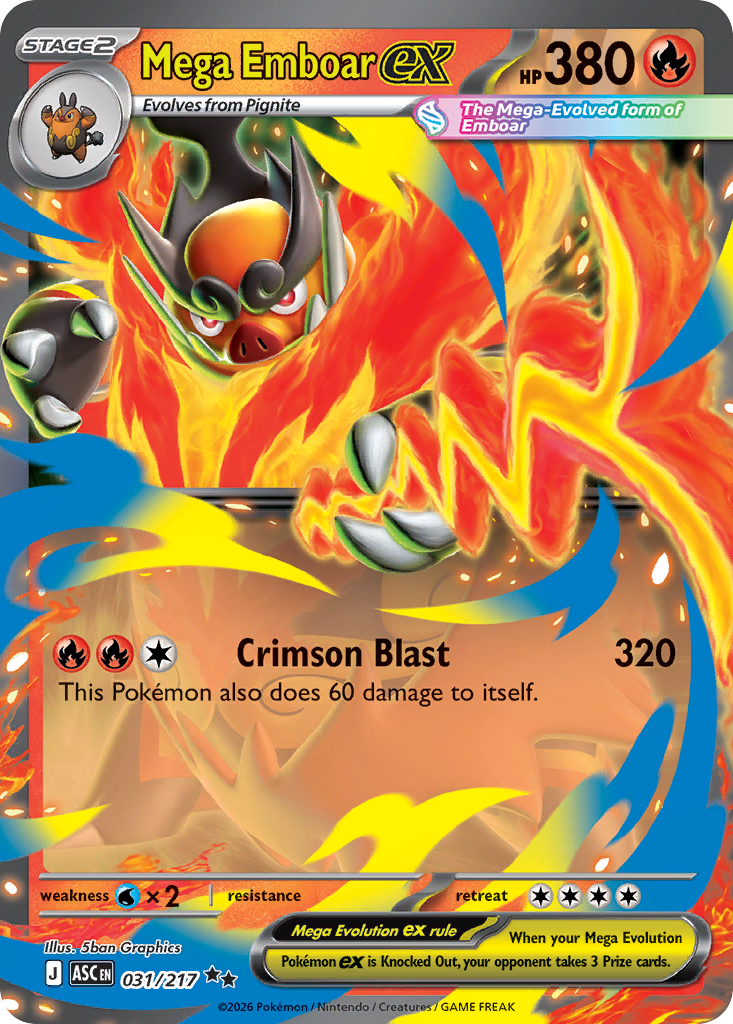 031 Mega Emboar ex - Ascended Heroes | Pokémon TCG