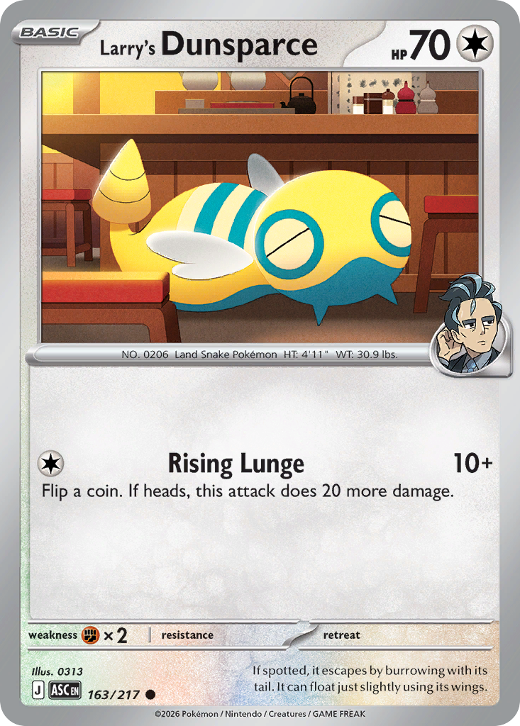 163 Larry's Dunsparce - Ascended Heroes | Pokémon TCG