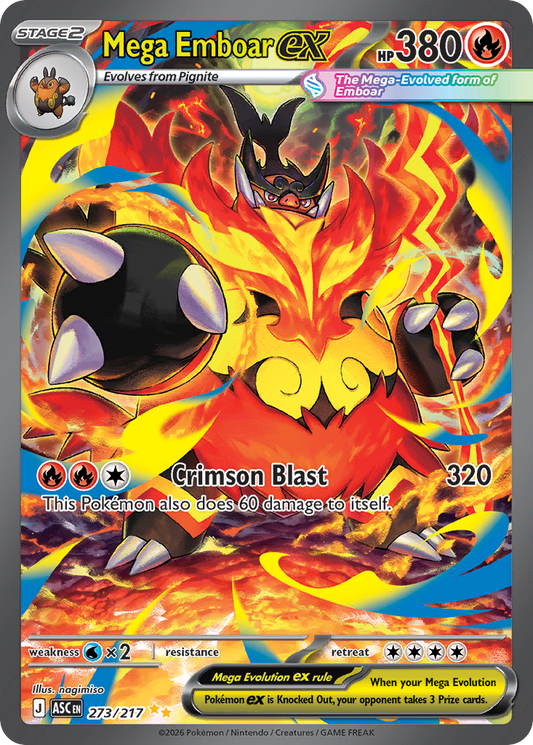 273 Mega Emboar ex - Ascended Heroes | Pokémon TCG