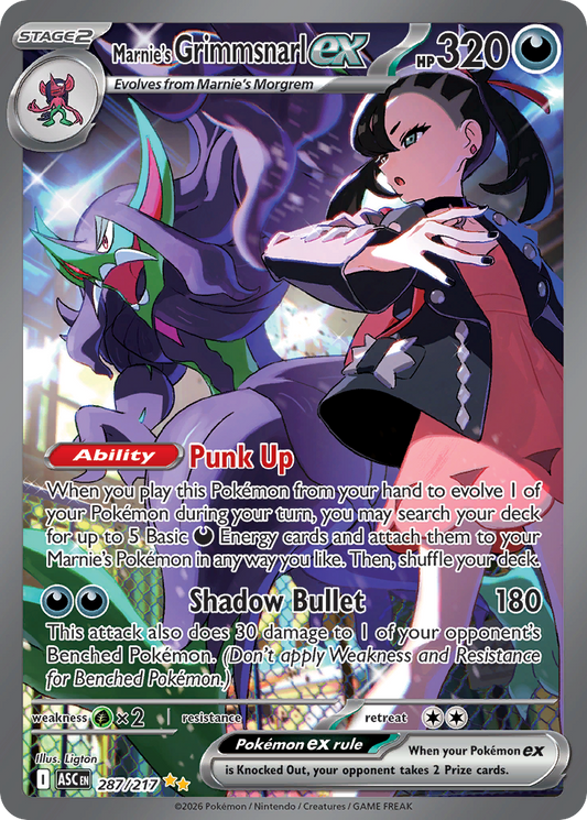 287 Marnie's Grimmsnarl ex - Ascended Heroes | Pokémon TCG