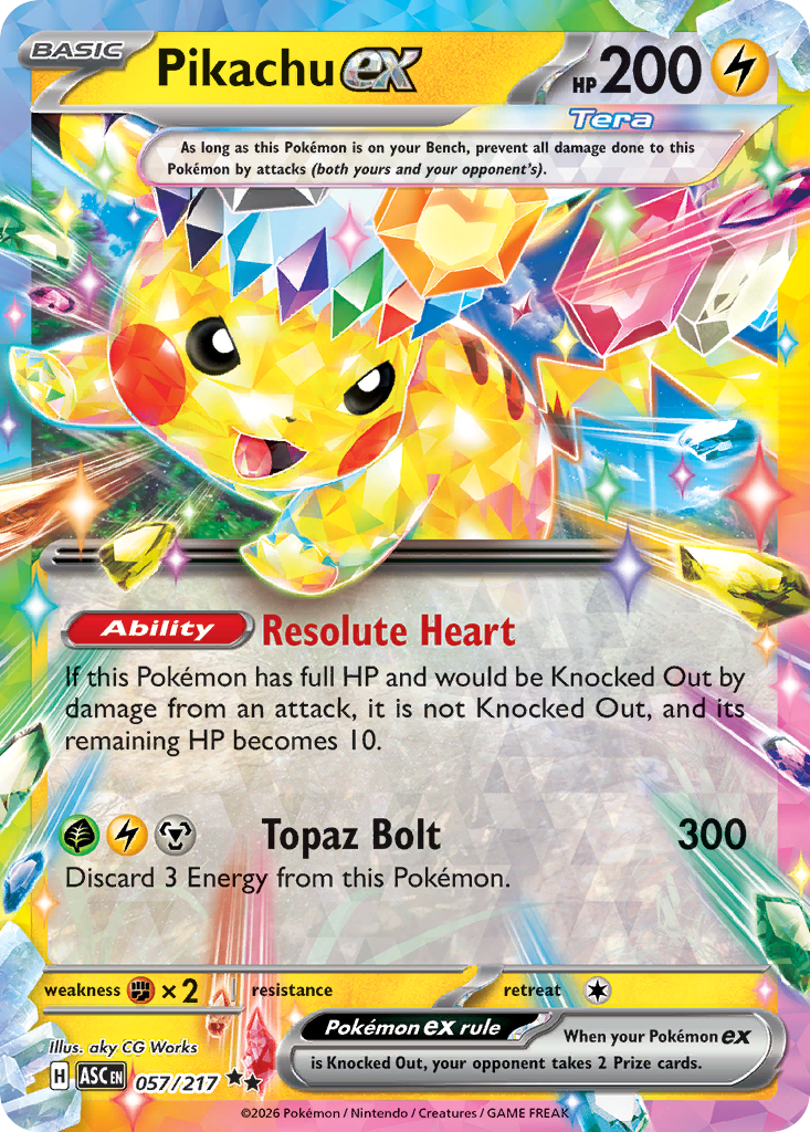 057 Pikachu ex - Ascended Heroes | Pokémon TCG