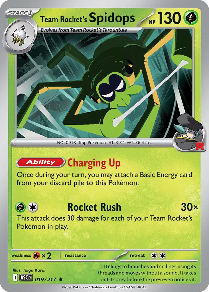 019 Team Rocket's Spidops - Ascended Heroes | Pokémon TCG