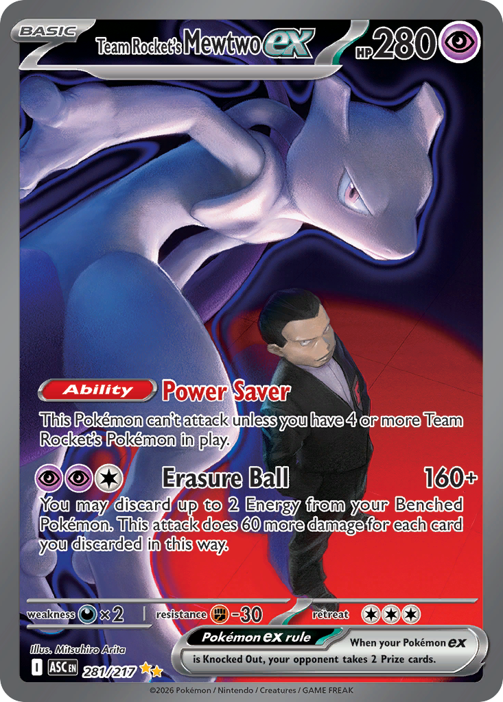 281 Team Rocket's Mewtwo Ex - Ascended Heroes | Pokémon TCG