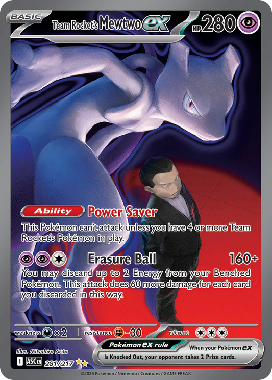 281 Team Rocket's Mewtwo Ex - Ascended Heroes | Pokémon TCG