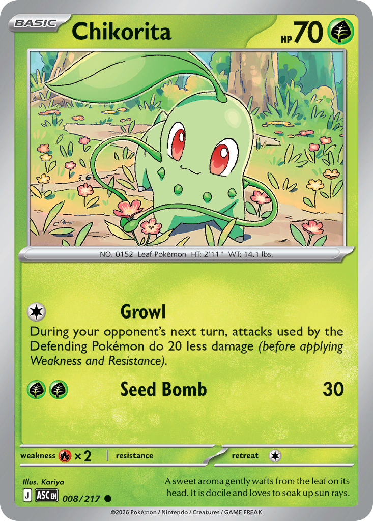 008 Chikorita - Ascended Heroes | Pokémon TCG