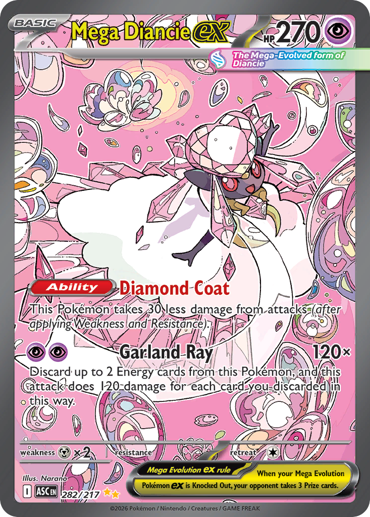 282 Mega Diancie Ex - Ascended Heroes | Pokémon TCG