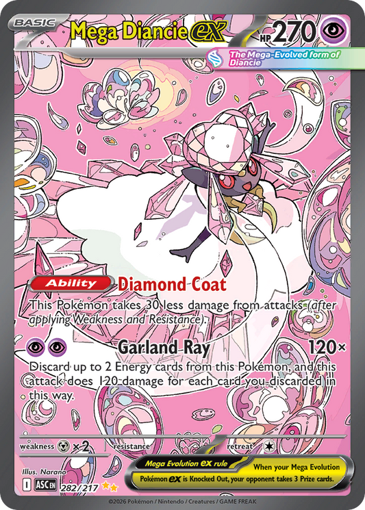 282 Mega Diancie Ex - Ascended Heroes | Pokémon TCG