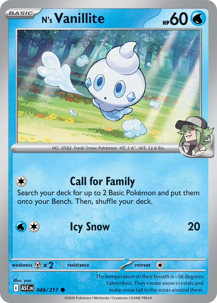 049 N's Vanillite - Ascended Heroes | Pokémon TCG