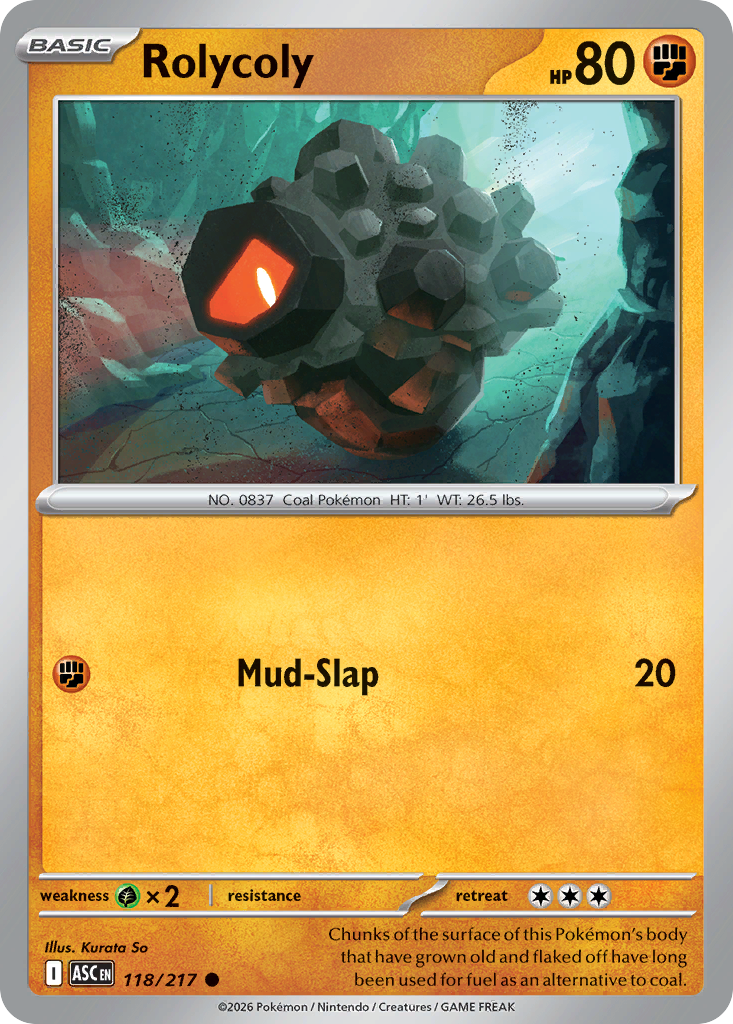 118 Rolycoly - Ascended Heroes | Pokémon TCG