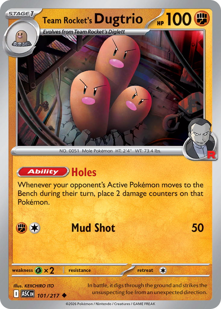 101 Team Rocket's Dugtrio - Ascended Heroes | Pokémon TCG