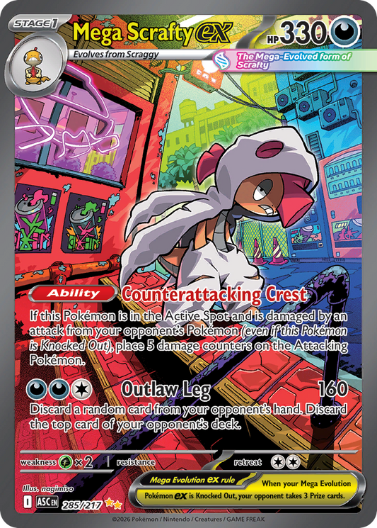 285 Mega Scrafty Ex - Ascended Heroes | Pokémon TCG