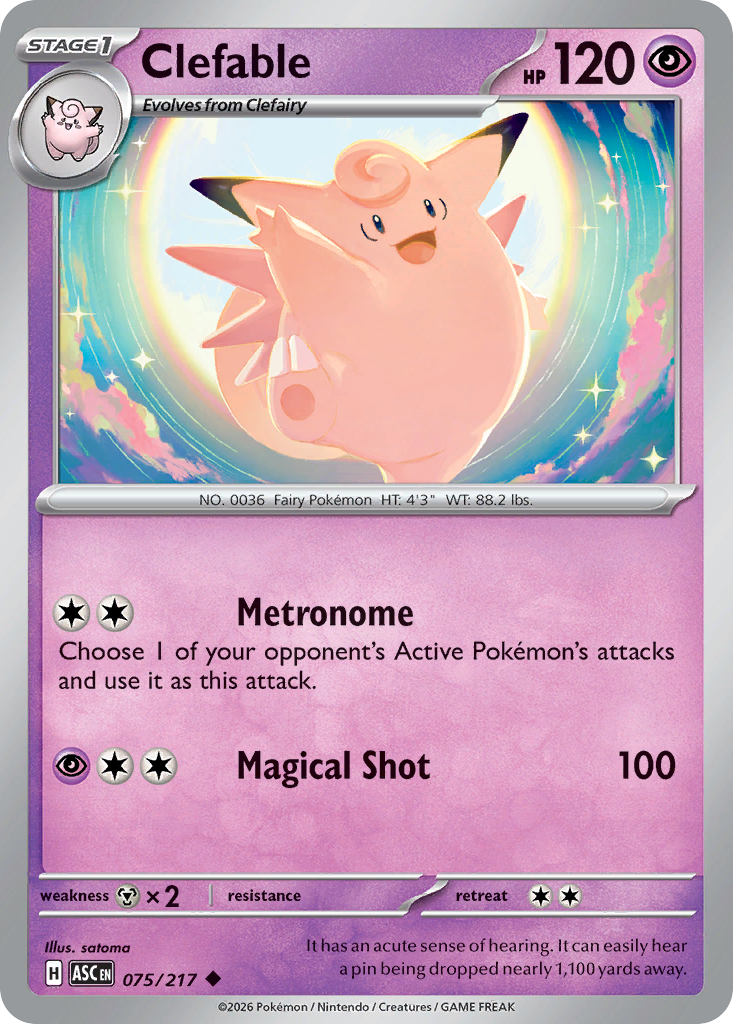 075 Clefable - Ascended Heroes | Pokémon TCG