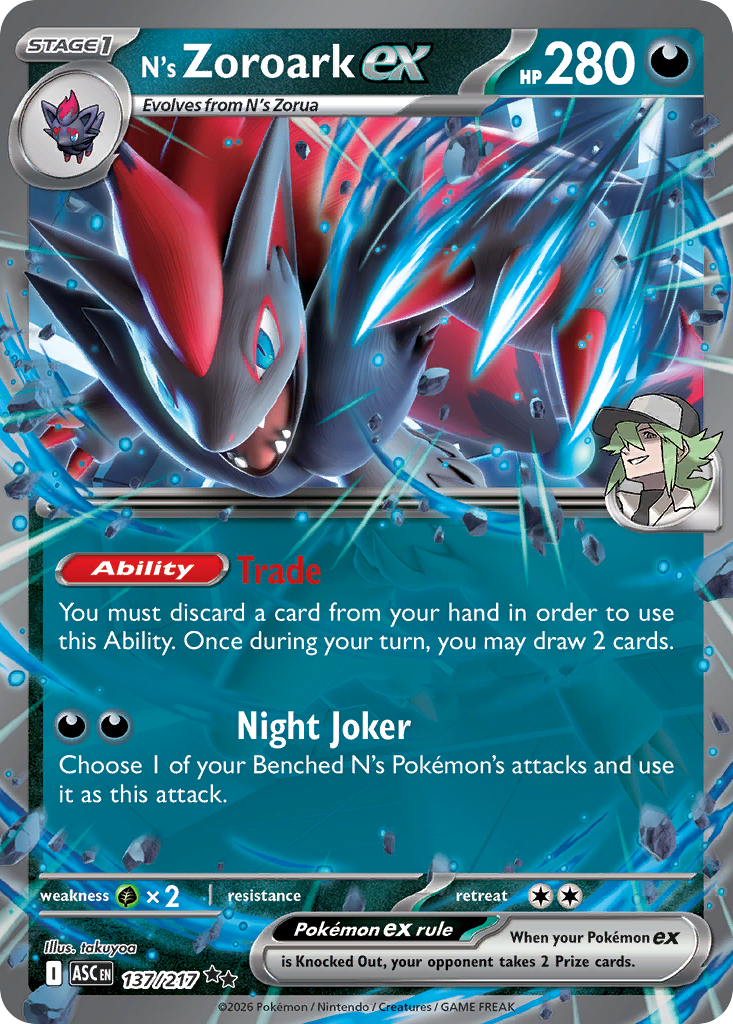 137 N's Zoroark ex - Ascended Heroes | Pokémon TCG