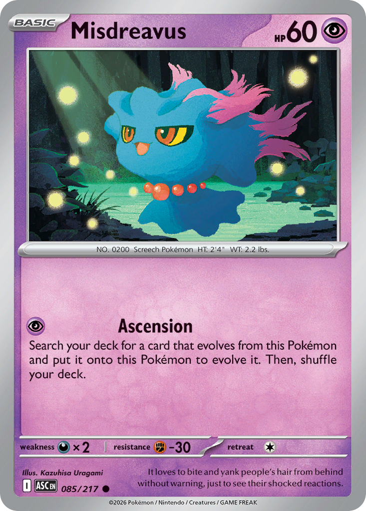 085 Misdreavus - Ascended Heroes | Pokémon TCG