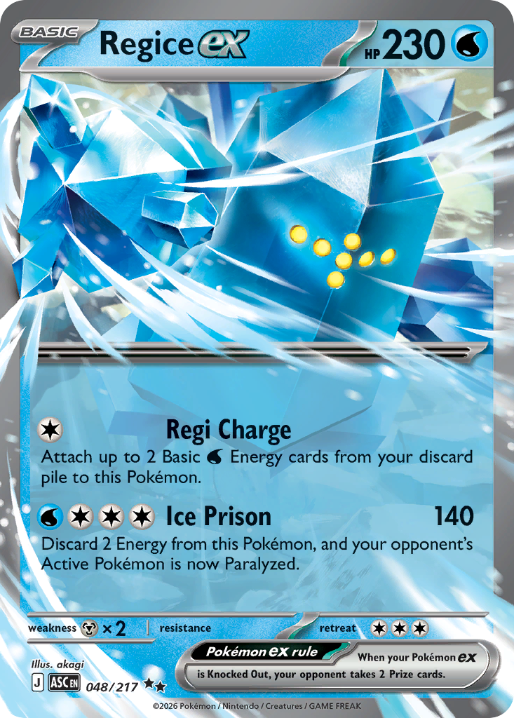 048 Regice ex - Ascended Heroes | Pokémon TCG