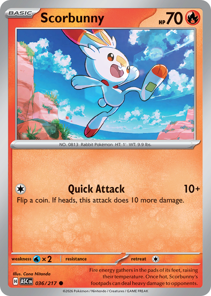 036 Scorbunny - Ascended Heroes | Pokémon TCG