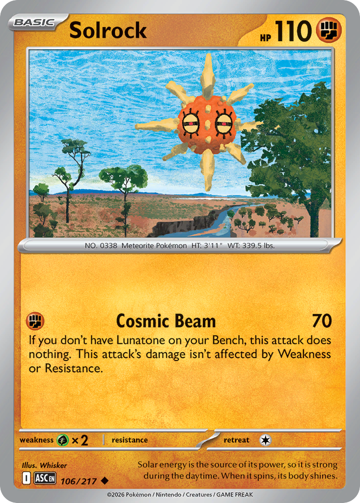 106 Solrock - Ascended Heroes | Pokémon TCG