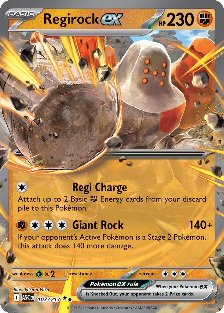 107 Regirock ex - Ascended Heroes | Pokémon TCG