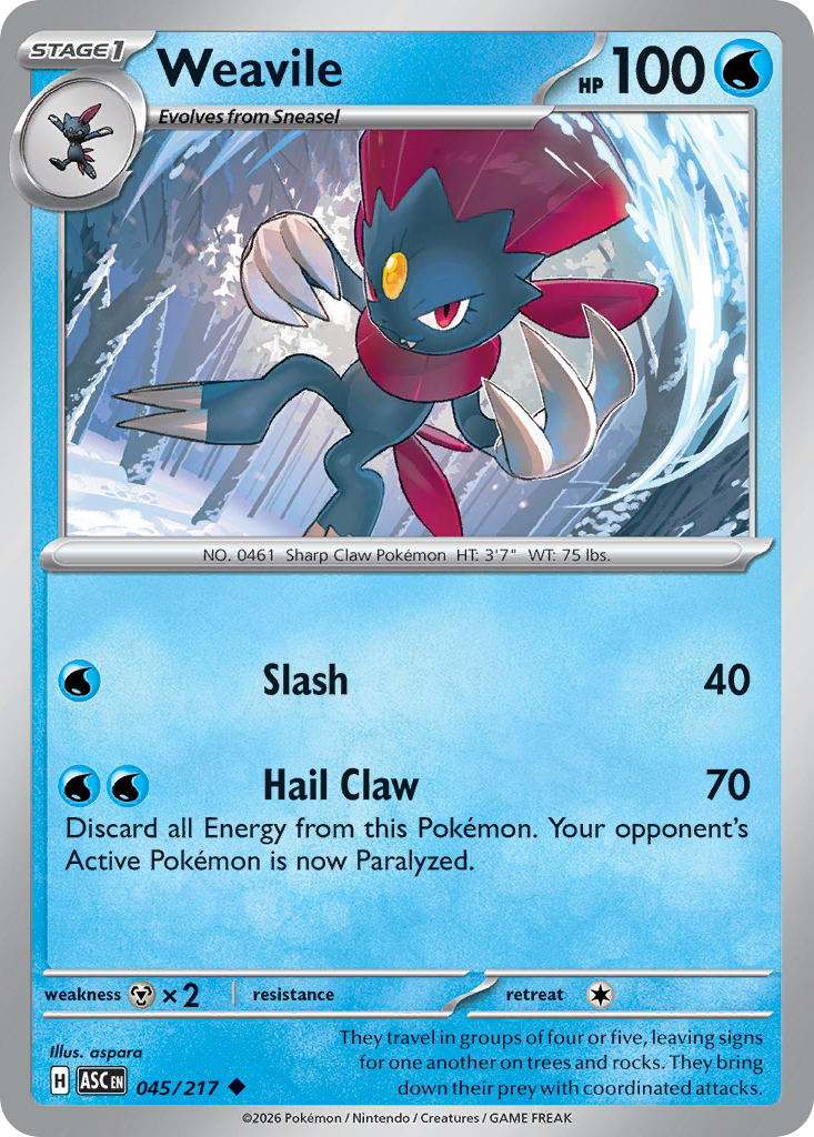 045 Weavile - Ascended Heroes | Pokémon TCG