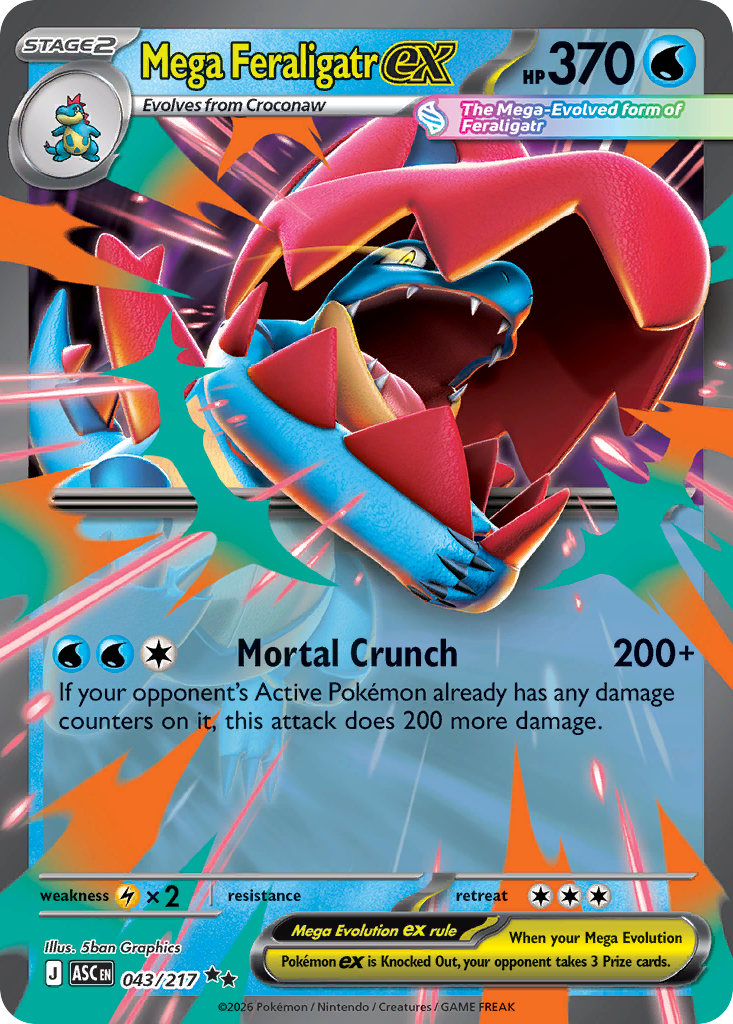 043 Mega Feraligatr ex - Ascended Heroes | Pokémon TCG