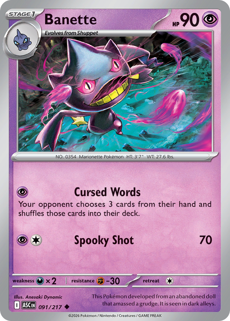 091 Banette - Ascended Heroes | Pokémon TCG