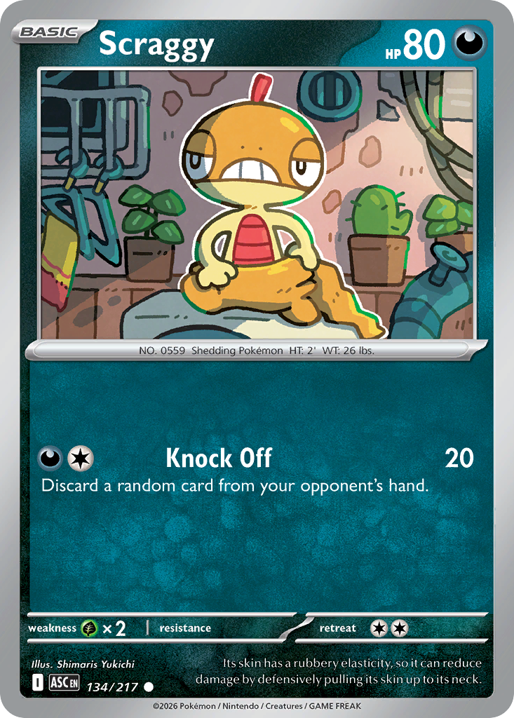 134 Scraggy - Ascended Heroes | Pokémon TCG