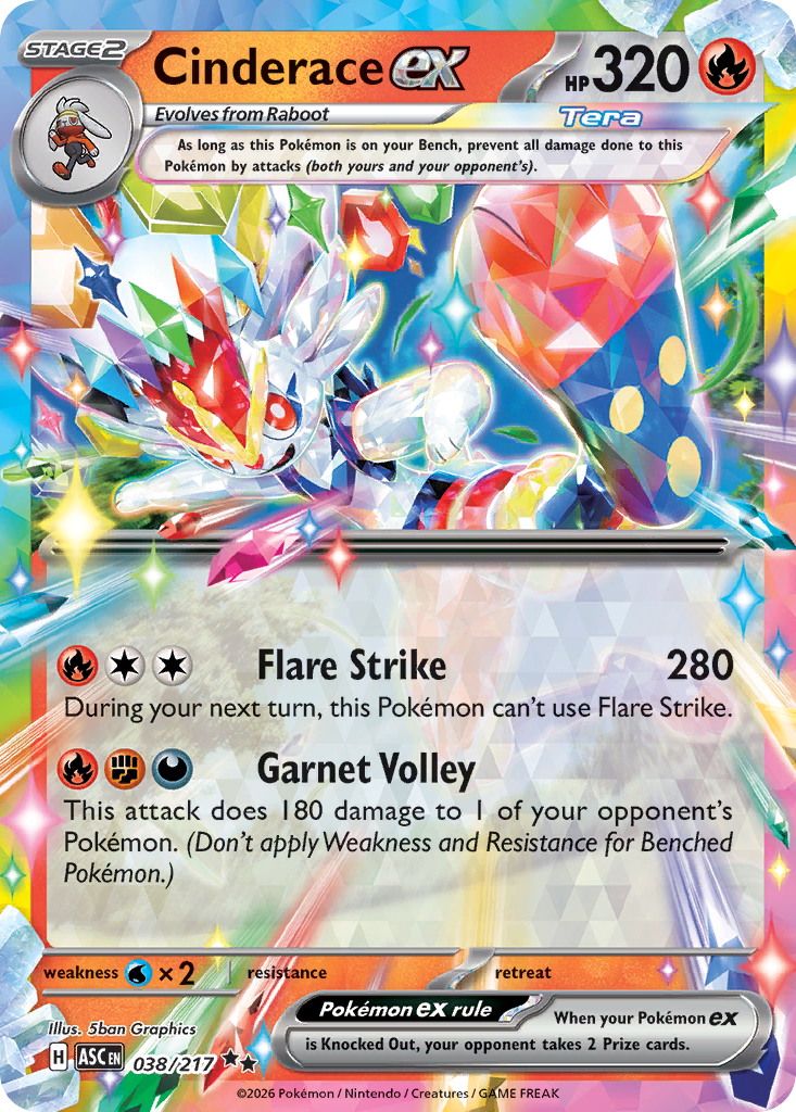 038 Cinderace ex - Ascended Heroes | Pokémon TCG